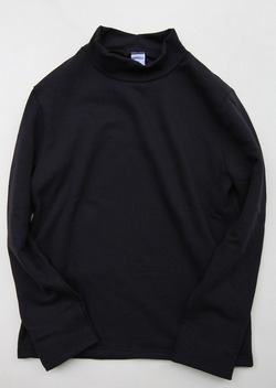 Quotidien Cotton Fleece Mock Neck NAVY