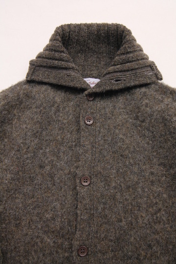 John Tulloch Heavy Brush Polo Neck Cardigan (4)
