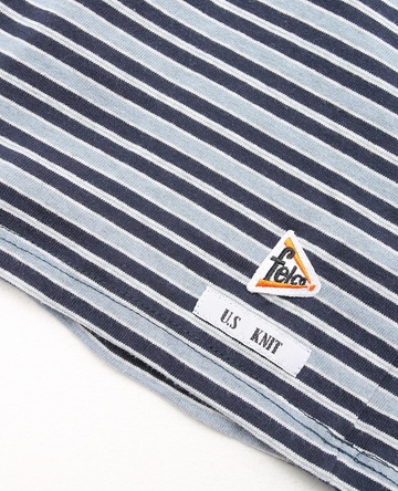 Felco Multi Border Ringer Tee NAVY (4)