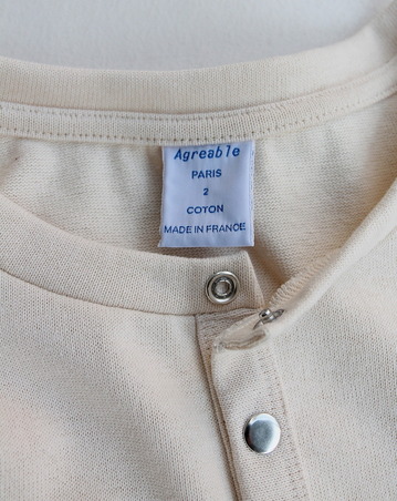 Agreble Jersey Snap CN Cardigan ECRU (5)