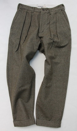 FOB 2 Tuck Wide Pants CW Back Satin OLIVE (5)