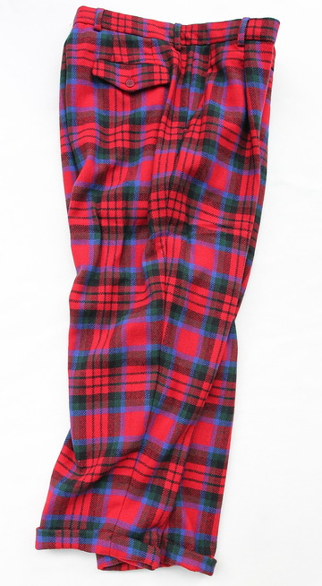 CESTERS 1 Pleats Trosuers Burel RED Plaid (7)