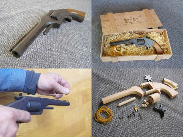 木製ゴム銃-04-坂本龍馬の拳銃-SMITH-and-WESSON-Ⅱ