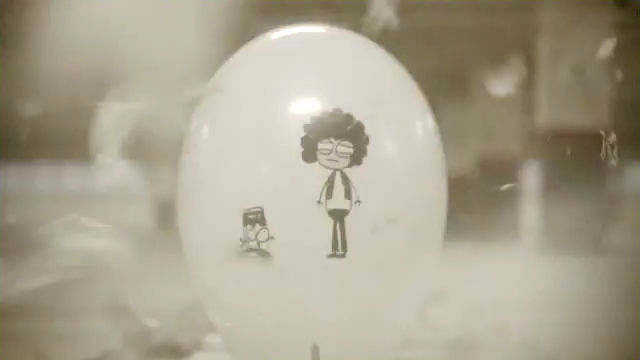 快感。 風船ストップモーション・アニメ