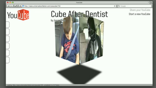YouCube - 3DのキューブにYouTubeのビデオを配置