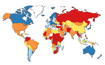 Global Peace Index 2008 : 世界の平和ランキング