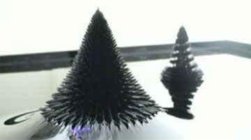 磁性流体映像 - Morpho Towers - Two Standiong Spirals