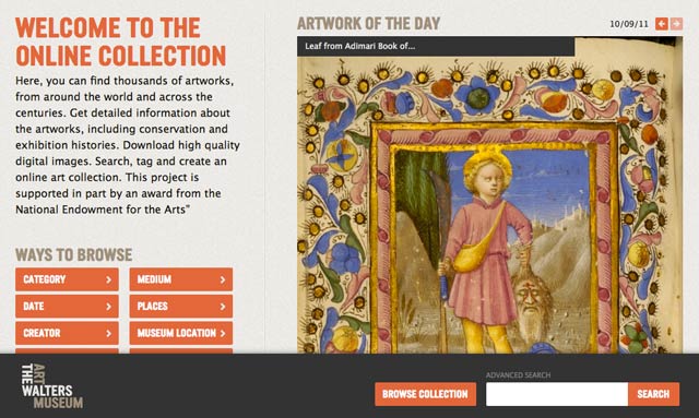 米・美術館が所蔵する1万点の美術品画像を著作権フリーに　Walters Art Museum
