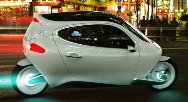 安全。「絶対に倒れない自立式カプセル型バイク」が2013年に登場