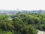 名古屋城天守閣から見たナゴヤドーム