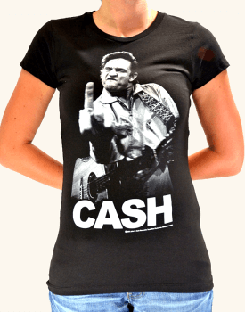 【ノーブランド品】バンドTシャツ ロックTシャツ Johnny Cash ジョニー キャッシュ Sサイズ 黒色