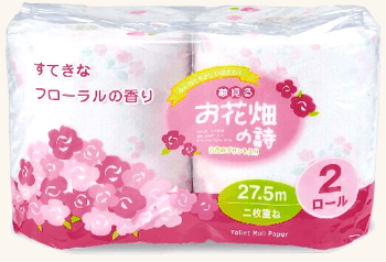 お花畑の詩トイレットティッシュ 2ロール【まとめ売り】144パック