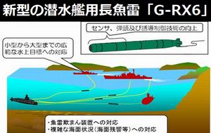 新型の潜水艦用長魚雷「G-RX6」の射程どこまで伸びたんだろうね!