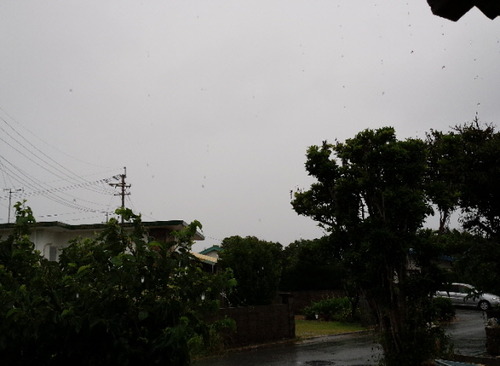 久高島の雨