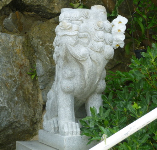 沖宮 鳥居前狛犬2