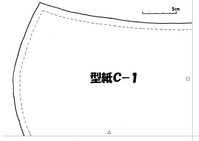 クロスフリルエプロン型紙C-1