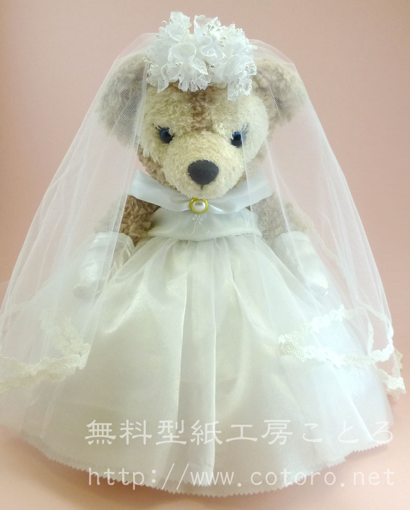 型紙を拡大or縮小すれば他のサイズの縫いぐるみや人形も着られます。(参考記事)。自由にアレンジしてください。