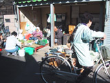 船橋漁港の露天市風景です。
