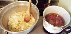二つのベース味を仕込みます