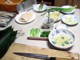 札幌出前鮨・薬味いろいろです。