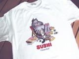 ハワイで買ったSUSHIのTシャツです。