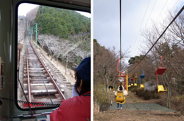 ケーブルカーとリフト