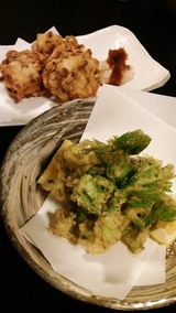 納豆とネギのかきあげ&こしあぶら