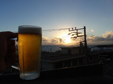 夕日に乾杯