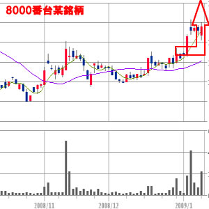 8000番台某銘柄
