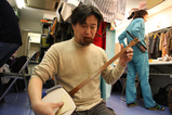 三味線稽古中