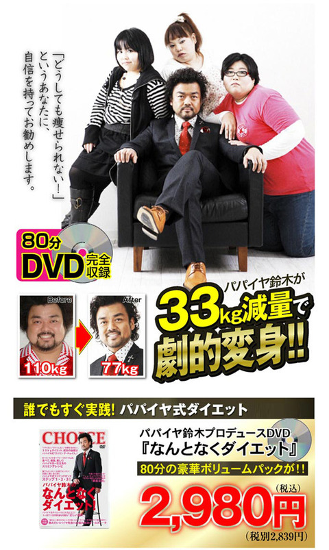 パパイヤ鈴木のダイエットDVD通販
