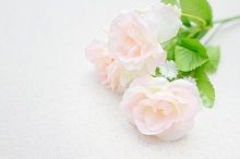 白いバラの造花