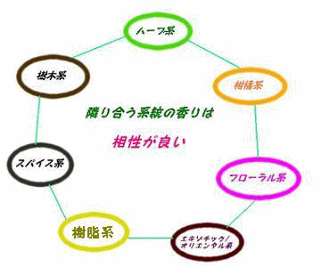 アロマテラピー香りの系統