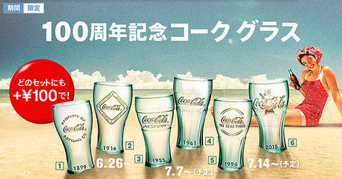 マクドナルド コカ・コーラグラス 2015