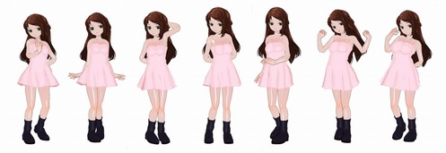 元祖子育てゲームのポーズ