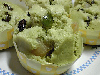 抹茶の蒸しパン