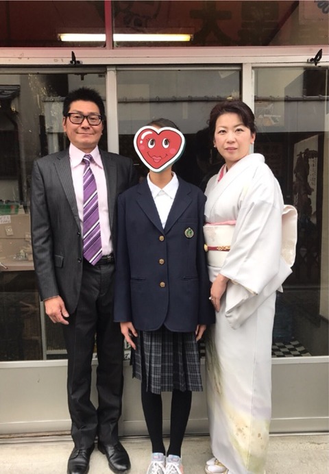 入学式に桜が間に合ってよかった♪