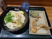 おろししょうゆ(中)+げそ天+10品野菜の豆腐天