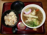 天ぷらそば かやくごはん つけもの