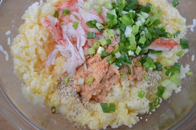 キムマヨ炒飯工程4