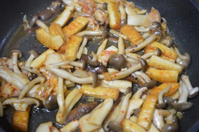 キムチ炒め工程8