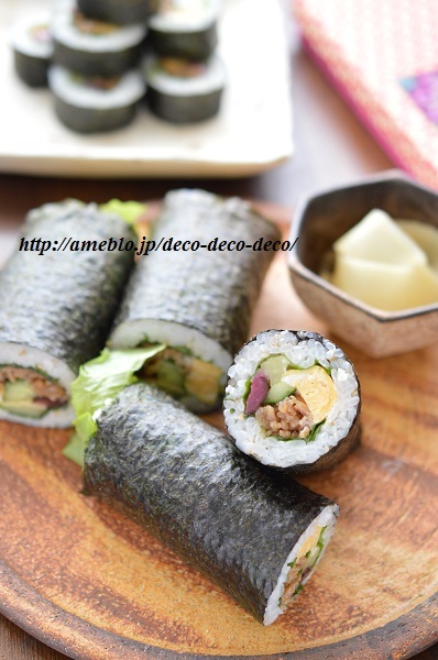 そぼろと漬物の恵方巻5