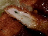 大葉とチーズの挟みトンカツ 断面画像