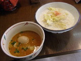 豆乳味噌温麺850円+あじ玉100円