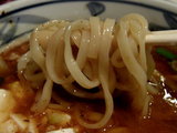 麻婆つけ麺 麺のアップ