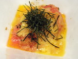 海老塩三膳 完熟トマトの炙りチーズのせ