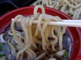 愛をとりもつジンジャーつけ麺 麺のアップ