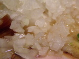 背脂煮干しらーめん 刻みタマネギ アップ