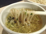 あさりと生海苔の塩つけ麺 麺のアップ