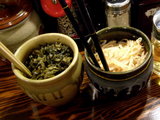 「辛子高菜」と「辛味和えモヤシ」